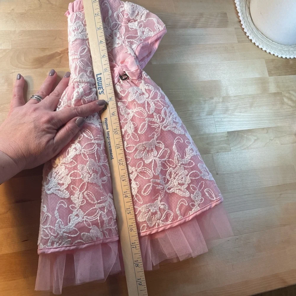 Mayoral Pink and White Floral Lace Dress